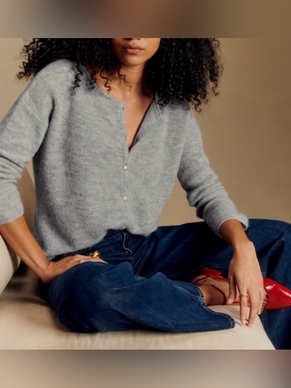 SEZANE Gaspard Cardigan Grey M